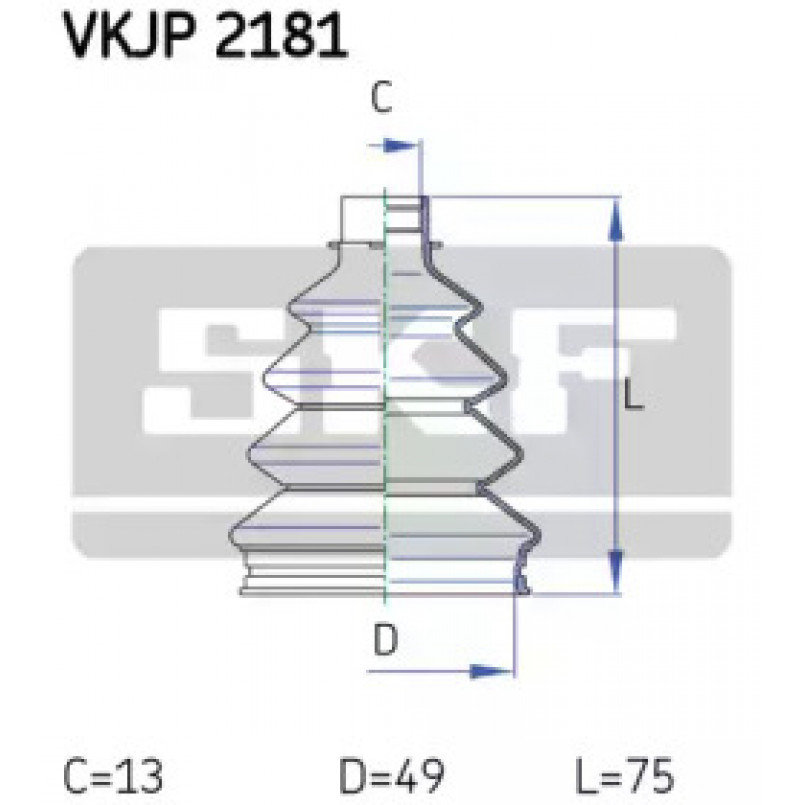 VKJP 2181 SKF - Пильовик привідного валу